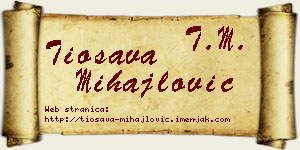 Tiosava Mihajlović vizit kartica